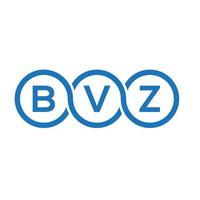 diseño de logotipo de letra bvz sobre fondo blanco. concepto de logotipo de letra de iniciales creativas bvz. diseño de letras bvz. vector