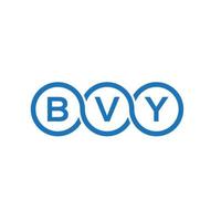 diseño de logotipo de letra bvy sobre fondo blanco. concepto de logotipo de letra de iniciales creativas bvy. diseño de letras bvy. vector