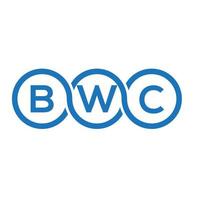 diseño de logotipo de letra bwc sobre fondo blanco. concepto de logotipo de letra de iniciales creativas bwc. diseño de letras bwc. vector