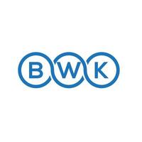 BWK letter logo design on white background. BWK creative initials letter logo concept. BWK letter design. vector