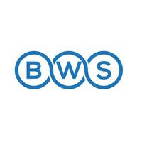BWS letter logo design on white background. BWS creative initials letter logo concept. BWS letter design. vector