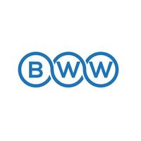 BWW letter logo design on white background. BWW creative initials letter logo concept. BWW letter design. vector