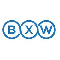 BXW letter logo design on white background. BXW creative initials letter logo concept. BXW letter design. vector
