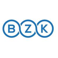 BZK letter logo design on white background. BZK creative initials letter logo concept. BZK letter design. vector