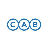 CAB letter logo design on white background. CAB creative initials letter logo concept. CAB letter design. vector