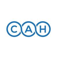 diseño del logotipo de la letra cah sobre fondo blanco. concepto creativo del logotipo de la letra de las iniciales cah. diseño de letras cah. vector