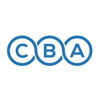 diseño de logotipo de letra cba sobre fondo blanco. concepto de logotipo de letra de iniciales creativas cba. diseño de carta cba. vector