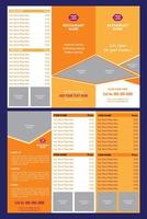 Restaurant trifold brochure design for your business vector