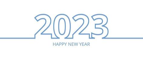 Happy new year 2022 with flat line design vector