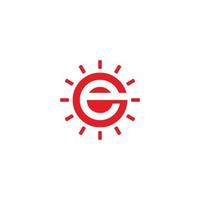 abstract letter g sun rays geometric logo vector
