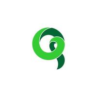letter q 3d ribbon motion design symbol logo vector