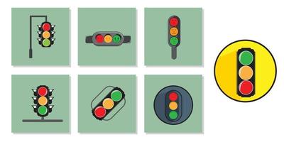 traffic light logo icon symbol, to regulate the way the vehicle vector