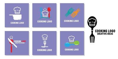 Restaurant Chef Logo Icon Symbol, cooking imagination hat, for company vector