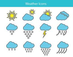 Weather icon , Rain Symbols, drawing style vector