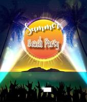 Summer Beach Party Flyer Design vector