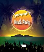 Summer Beach Party Flyer Design vector