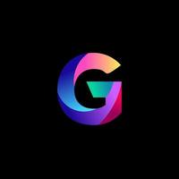 G Letter logo design colorful gradient vector