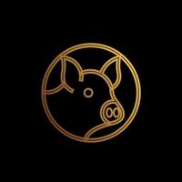 Pig Logo gradient design luxury vector