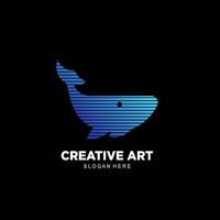 creative fish logo icon colorful gradient design vector