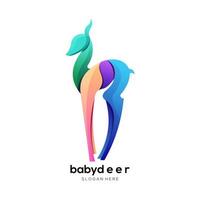 Deer Logo gradient design colorful vector