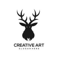 deer mascot logo design vintage vector