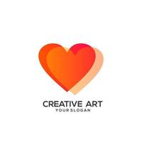 A love logo gradient colorful design vector