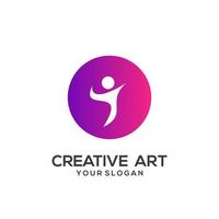 People business design logo gradient colorful vector
