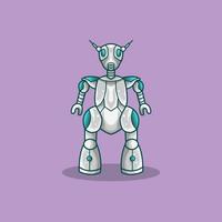 insecto humanoide mascota robot vector