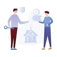 A high quality flat illustration of mortgage loan vector