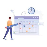 Creatively designed flat illustration of project planning vector