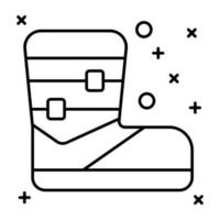 Check out linear icon of space boot vector