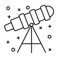 agarrar esta hábilmente hecho a mano lineal icono de telescopio vector