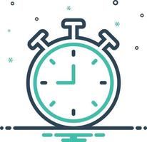 Mix icon for clock vector