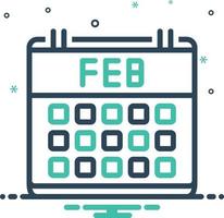 Mix icon for calendar vector