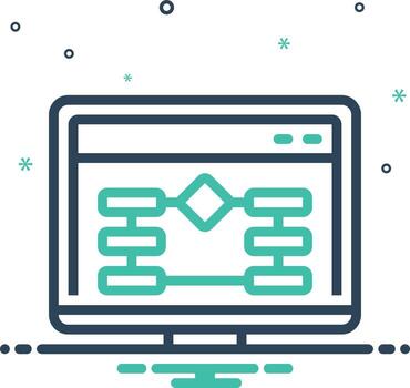 Mix icon for website algorithm vector