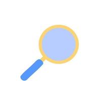 Flat magnifying glass vector icon. Optical tool for finding details, reading small print, discovery, research, search, analysis concept. Minimal style of magnifier loupe search.