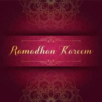 Ramadan Kareem greeting card template with arabic geometric pattern vector