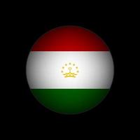 Country Tajikistan. Tajikistan flag. Vector illustration.