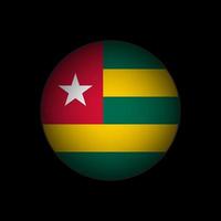 país togo. bandera de togo ilustración vectorial vector