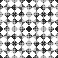 black and white asian geometric floral fabric pattern vector