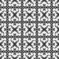 black and white asian geometric floral fabric pattern vector