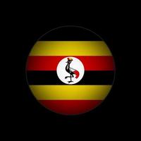 Country Uganda. Uganda flag. Vector illustration.