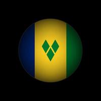 Country Vincent and the Grenadines. Vincent and the Grenadines flag. Vector illustration.