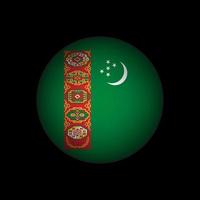 Country Turkmenistan. Turkmenistan flag. Vector illustration.