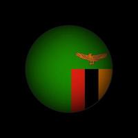 Country Zambia. Zambia flag. Vector illustration.