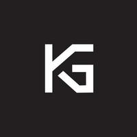 kg logograma diseño concepto vector