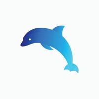 Dolphin animal logo design concept vector