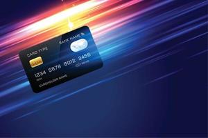 credit card background with speed lines streak vector