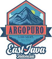 Mountain logo vector illustration. Mount Arjuno