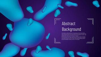 Blue 3d fluid object graphic blend with purple for Sci-FI background,  Abstract background vector